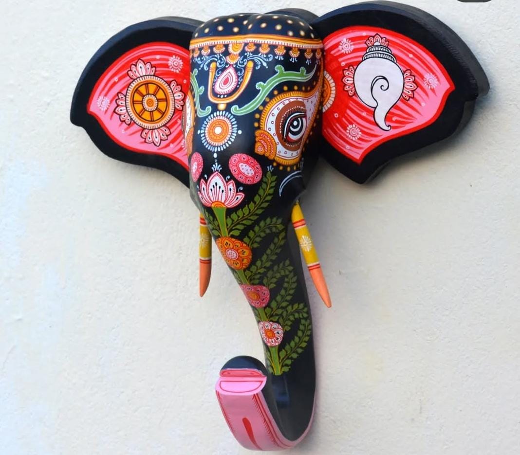 Pattachitra Elephant Wall Hanging